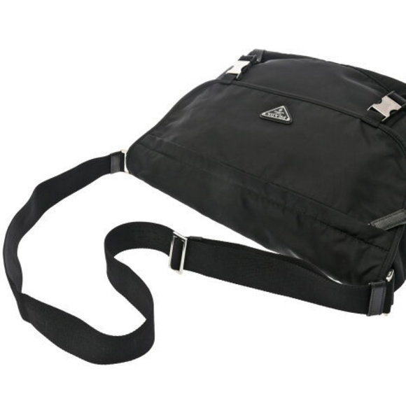 PRADA Re Nylon Saffiano Leather Black Nylon Shoulder Bag - Picture 3 of 12